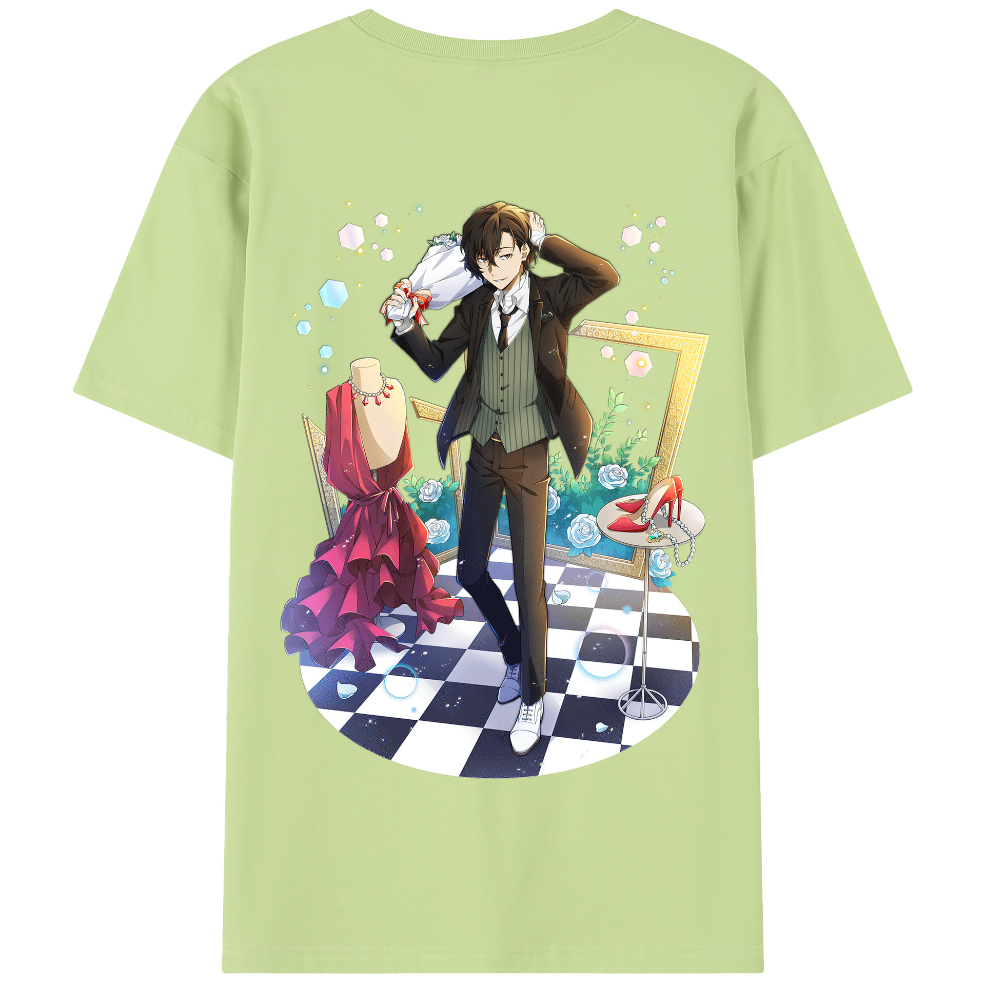 （画像用） 文豪ストレイドッグス Bungo Stray Dogs 綿100％半袖Tシャツ（背面プリント）